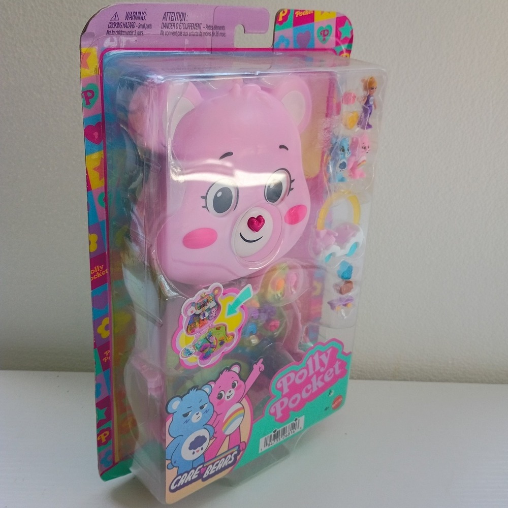 Polly Pocket Care Bears Compact Playset with Dolls, Car & Accessories NIP - Picture 7 of 7